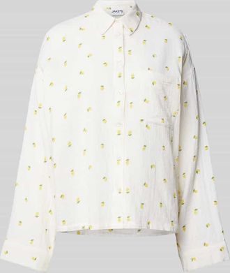 Jake*s Casual Pyjama-Oberteil mit Brusttasche in Weiss, Gr&ouml;&szlig;e 34