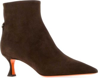 Santoni Womens Brown Suede Giulie Ankle Boots Marrone Stivali