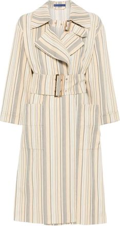 Givenchy Cappotto a righe anni 2010 - Giallo