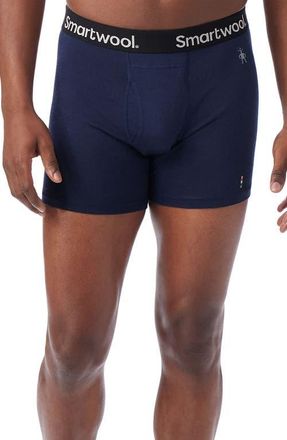 Smartwool Merino Wool Blend Boxer Briefs in Deep Navy at Nordstrom, Size Medium