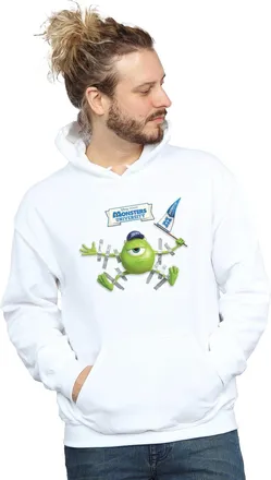 Disney Heren Monsters University Getapete Mike Hoodie (Wit)