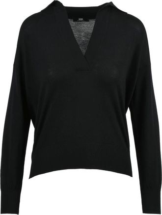 Alpha Studio Truien & Vesten, Dames, Zwart, XS, Wol, Polo in maglia
