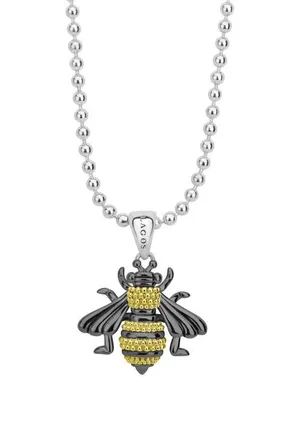 Lagos Rare Wonders - Honeybee Pendant Long Necklace in Silver/gold at Nordstrom, Size 34