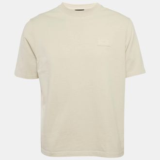 Emporio Armani Light Beige Jersey Crewneck T-Shirt