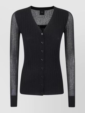 Pinko cardigan wool silk cashmere blend v neck