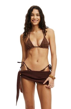 Cotton On Womens Rumi Open Knit Mini Sarong Skirt in Espresso at Nordstrom, Size X-Small