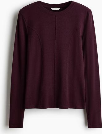 H&M Long-sleeved jersey top - Purple