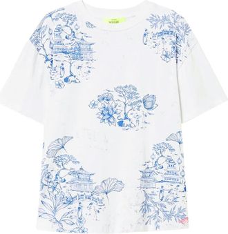 Twin-Set x Myfo illustration-print T-shirt - White