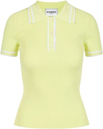Iceberg Polo Shirt - Dames - Polos - Geel - S - Nylon - Tops