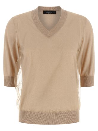Fabiana Filippi Beige Virgin Wool Womens Cardigan