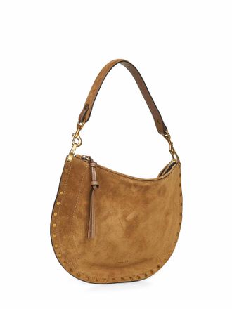 Isabel Marant Womens Shoulder Bag Oskan Soft Zip Grey Calf Leather