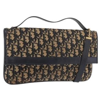 Dior Pre-owned Vintage Trotter Canvas Shoulder Bag - Dames - Pre-owned - Veelkleurig - Maat: ONE Size Leer