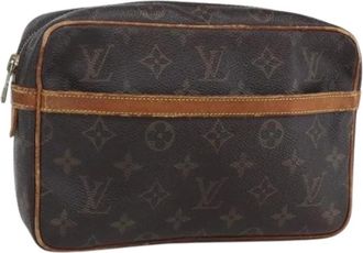 Louis Vuitton Pre-owned Clutches, female, Brown, Size: ONE SIZE Pre-owned Vintage Canvas Clutch