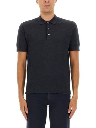 Ermenegildo Zegna Dark Grey Solid Polo