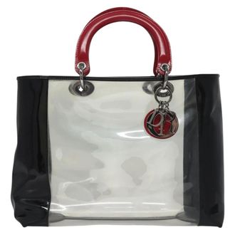 Dior Lady Dior Bag Transparent Pvc Handbag (Pre-Owned)