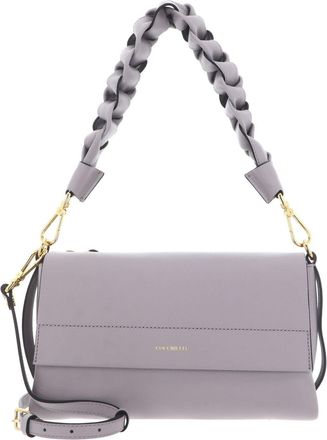 Coccinelle Leather cross body bag Boheme Grana Double Shoulder Bag Oyster/Pearl mauve