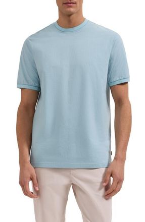 Bugatchi Crewneck Pima Cotton T-Shirt in Teal at Nordstrom, Size Xx-Large