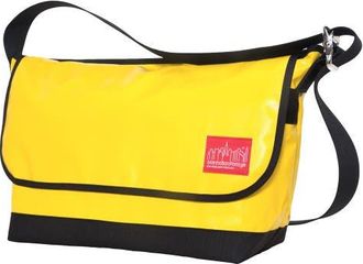 Manhattan Portage Vinyl Vintage Messenger Bag in Yellow at Nordstrom, Size Large