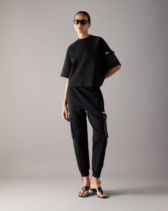 Moose Knuckles Womens Mixed Media Neoprene T - Shirt