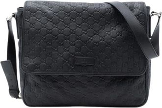 Gucci Pre-owned Cross Body Bags, female, Black, Size: ONE SIZE Pre-owned Messenger Bag