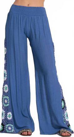 Elan Womens Crochet Resort Pants In Blue