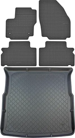 OEM Juego De Alfombrillas De Goma Para Coche Y Alfombrilla Para Maletero Para Ford S-max I Minivan (2010-08.2015)