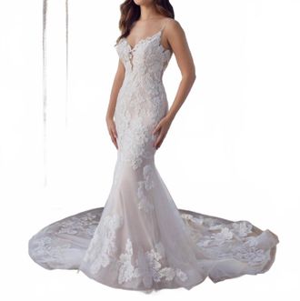 Casablanca Kimberly Wedding Dress In Ivory/champagne