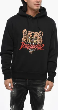 Dsquared2 Cotton Fleece Hoodie ANGRY BEAR Dsquared2