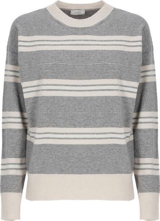 PESERICO Color-Contrast Striped Knitwear With Lurex Detail