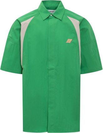 AMBUSH Green Oversized Color Block Shirt