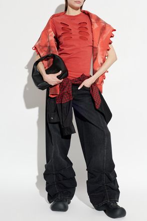 Avavav T-shirt With Vintage Effect, Womens, Red