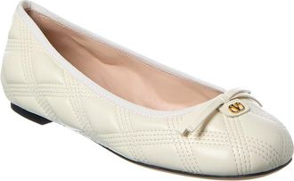 Valentino Bow Quilted Leather Flat