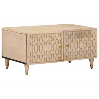 vidaXL Mesa De Centro De Madera Maciza De Mango 80x50x40 Cm Vidaxl