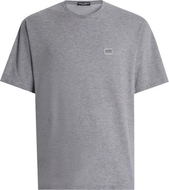 Dolce & Gabbana logo-plaque cotton T-shirt - Black