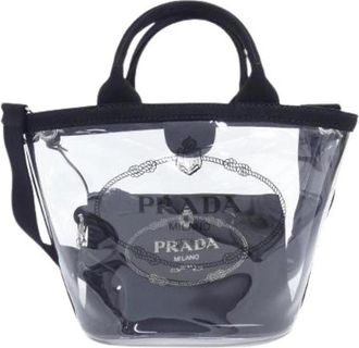 Prada Pre-owned Canapa Handtas - Dames - Vintage Shopper - Zwart - ONE Size - Vintage