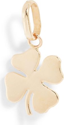 Anzie Clover Pendant Charm in Yellow Gold at Nordstrom