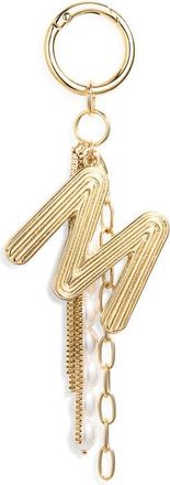 Chelsea28 Initial Faux Pearl Bag Charm in M- White- Gold at Nordstrom