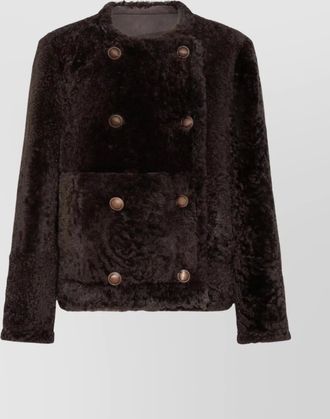 Brunello Cucinelli reversible cropped shearling jacket