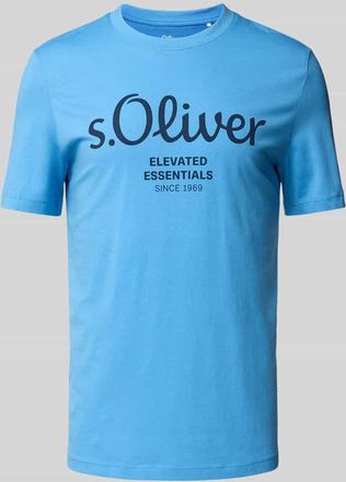 s.Oliver Red Label Regular Fit T-Shirt aus reiner Baumwolle in Ocean, Größe M