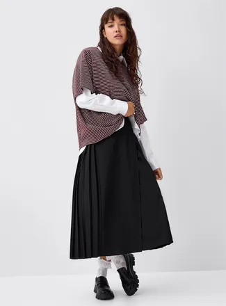 Twik Womens Pleated wrap skirt
