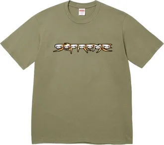 SUPREME FW26 Skulls Spellout T-Shirt Light Olive SUP-FW26-004-OLV