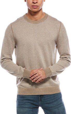 Vince Brown Multi Birdseye Wool-Blend Crewneck Sweatshirt