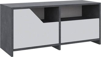 Dmora Scarpiera Berto, Mobile portascarpe, Armadio da ingresso multiuso, Mobiletto per calzature, 105x37 h47 cm, Grigio e Bianco - Dmora