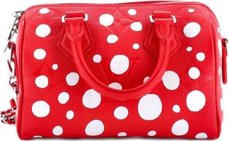 Louis Vuitton Speedy Bandouliere Bag Yayoi Kusama Infinity Dots Monogram Empreinte Giant 20 satchel - Rood