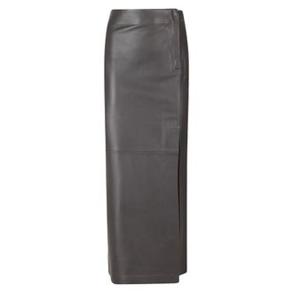 Alysi Gonna Soft Leather Dritta - Dames - Rokken - Bruin - Maat: XS Leer