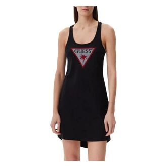 Guess Dames, Jurken, Zwart, Maat: M Katoen