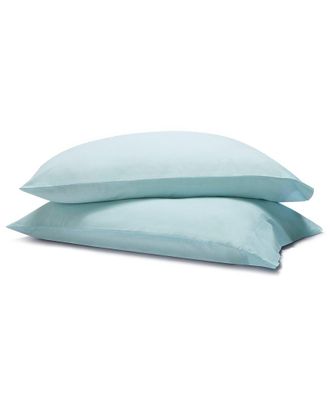 Superior Carmen 100% Cotton Linen Texture Vintage Wash Solid Percale Pillowcase Set