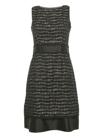 Carolina Herrera Tweed gelaagde jurk - Zwart