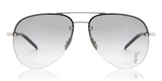Saint Laurent CLASSIC 11 M 005 Mens Sunglasses Silver Size 59 - Free RX Lenses - Free RX Lenses