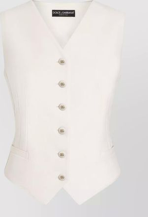 Dolce & Gabbana tailored v neck sleeveless silk vest